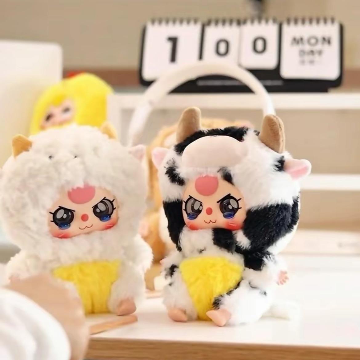 Baby three blind box 12 Zodiac series  first generation cute plush toy